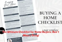 The Ultimate Checklist for Home Buyers: Don't Miss a Thing!