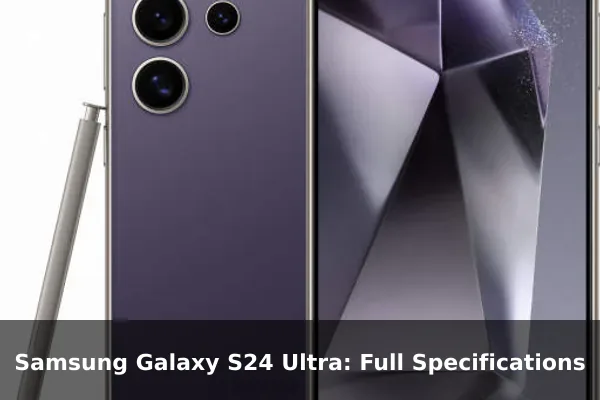 Samsung Galaxy S24 Ultra: Full Specifications Samsung Galaxy S24 Ultra: Full Specifications