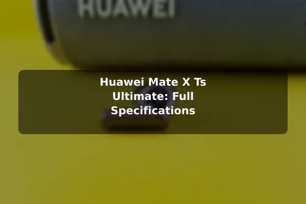 Huawei Mate X Ts Ultimate: Full Specifications Huawei Mate X Ts Ultimate: Full Specifications