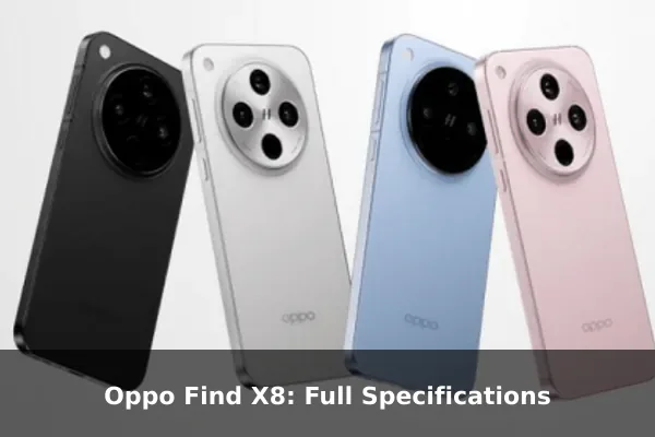 Oppo Find X8: Full Specifications Oppo Find X8: Full Specifications