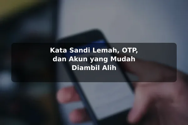 Kata Sandi Lemah, OTP, dan Akun yang Mudah Diambil Alih
