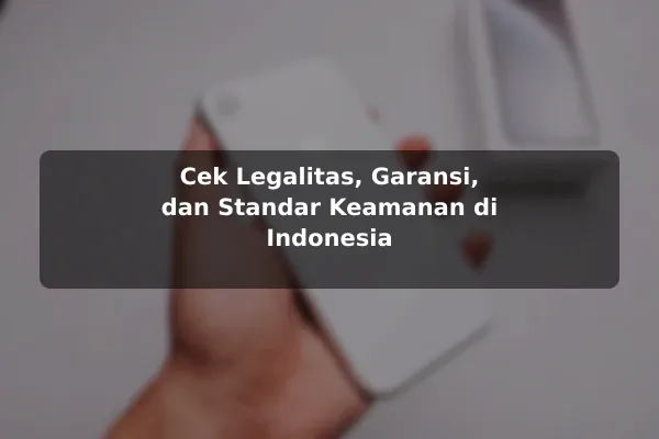 Cek Legalitas, Garansi, dan Standar Keamanan di Indonesia