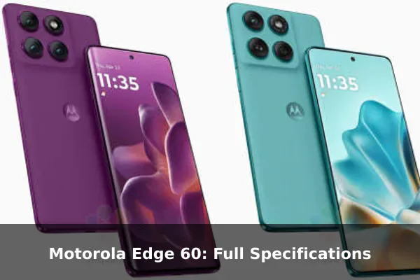 Motorola Edge 60: Full Specifications Motorola Edge 60: Full Specifications