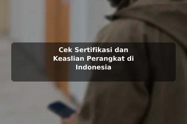 Cek Sertifikasi dan Keaslian Perangkat di Indonesia