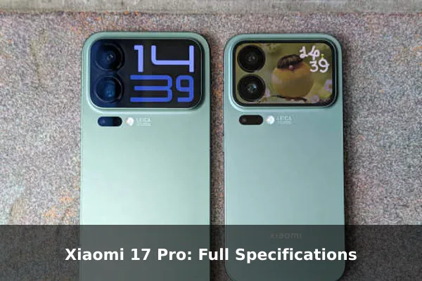 Xiaomi 17 Pro: Full Specifications Xiaomi 17 Pro: Full Specifications