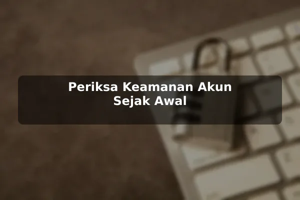 Periksa Keamanan Akun Sejak Awal