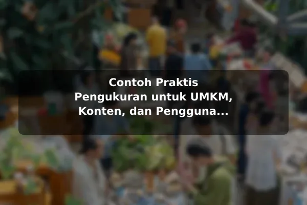 Contoh Praktis Pengukuran untuk UMKM, Konten, dan Pengguna Harian
