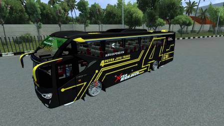 Mod Bus Putra Jaya Trans Knalpot Racing Serigala