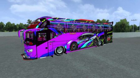 mod bussid bus racing spider purple