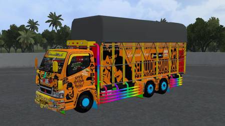 Mod Bussid Truck Canter Tronton Oren