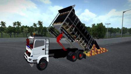 Mod Bussid Truck Hino 500 Dump Kalimantan Bermuatan